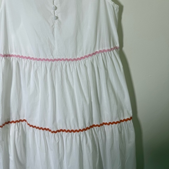 Madewell Rickrack Cattail Tiered Midi Dress Size XS Cotton Sleeveless - Picture 2 of 8
